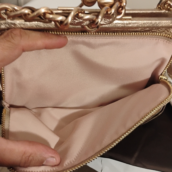 Coach Parker Kisslock Chain Women's Bag in Rose Gold New Display - Picture 7 of 16